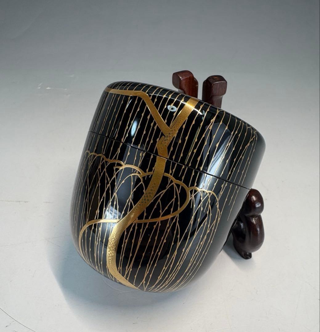 中古品】田崎昭一郎造 芽柳蒔絵棗（共箱） - メルカリ