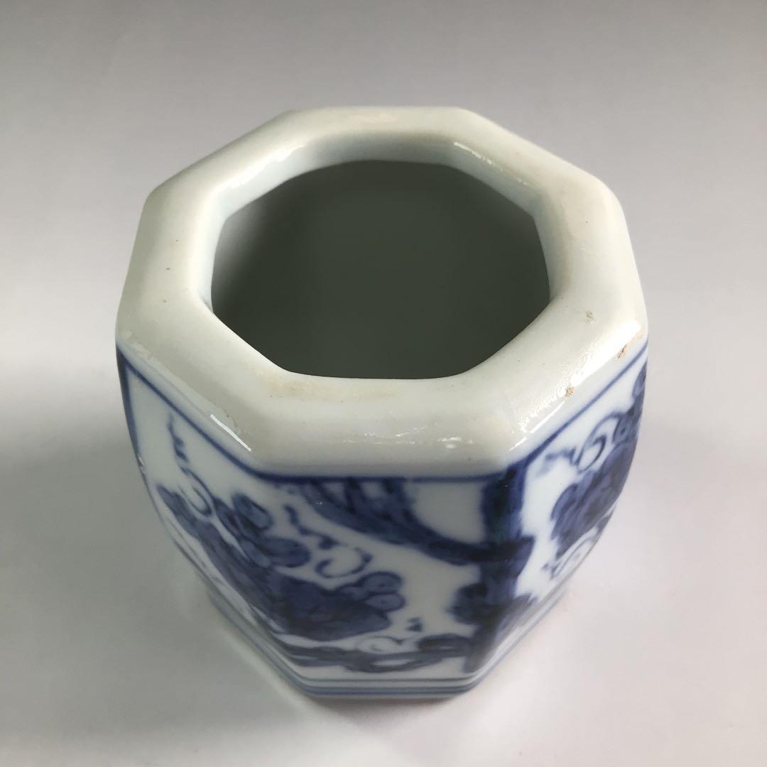 P826 皆具 『鈴木康月造』『染付ぶどう棚絵』 共箱 茶道具
