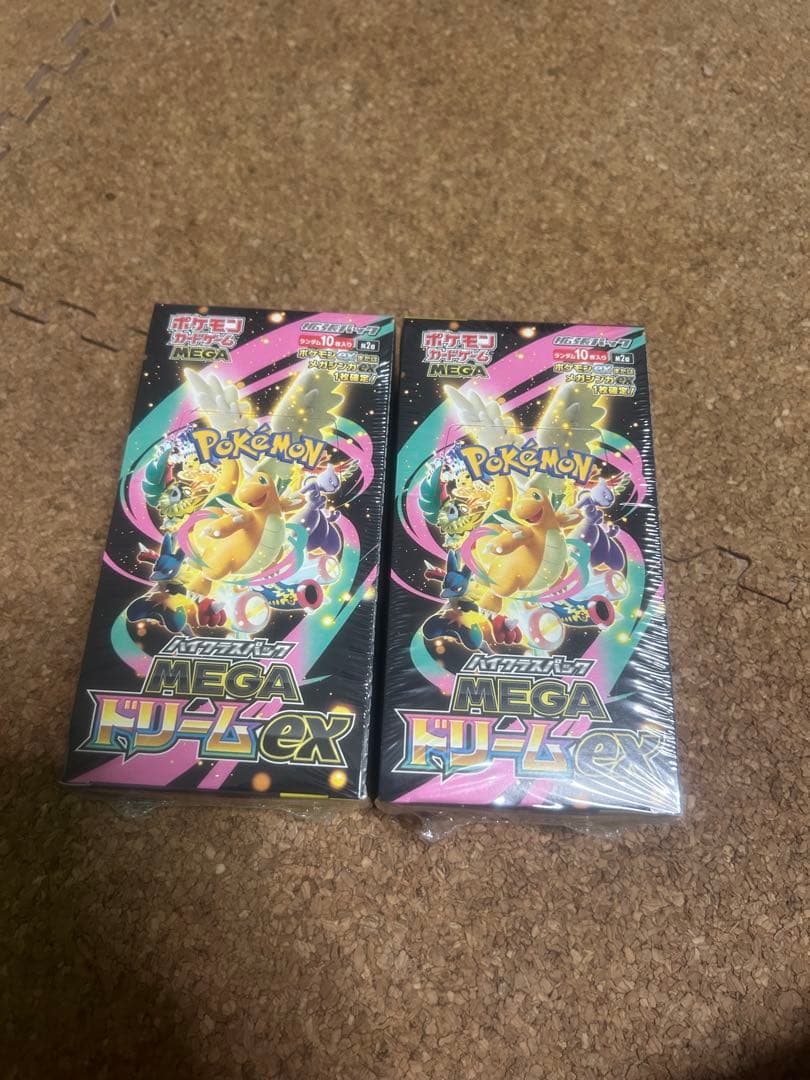 新品未開封】ポケモンカードゲーム MEGAドリームex シュリンク付き2box