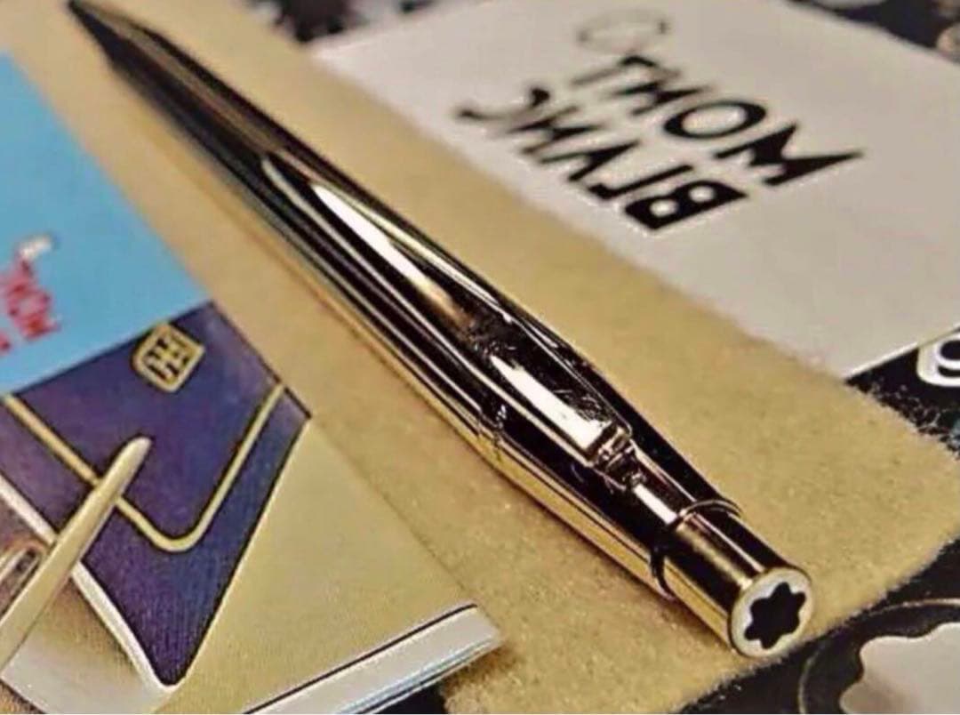 モンブラン ペンシル☆金運を呼ぶ黄金色！総金張り稀少なノブレス