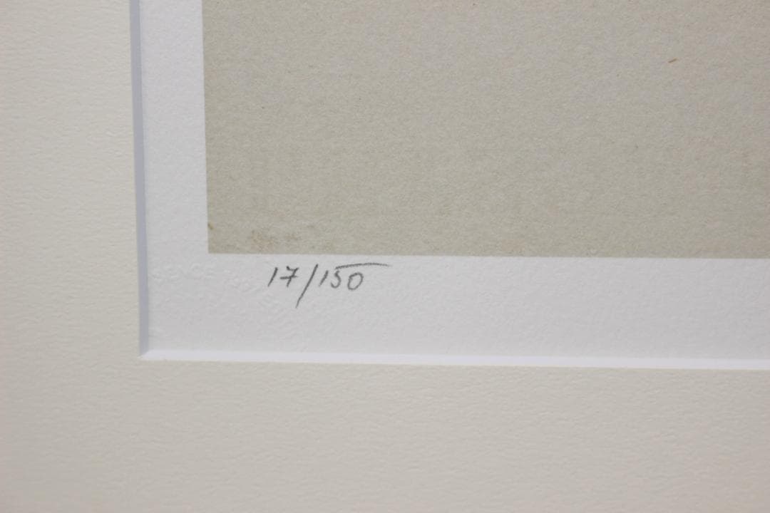 藤田嗣治 エスタンプリトグラフ「猫」 150部限定 17/150