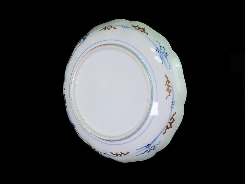 古伊万里　金襴手　金羊歯に鳳凰の図　7寸皿　E069AS-CPt