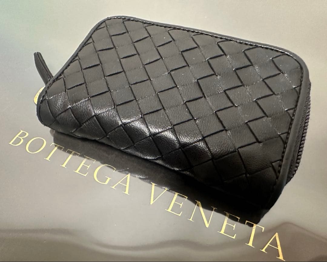 ★【付属品付】ボッテガヴェネタ イントレチャートケース/ラム/黒/3️⃣✨✨