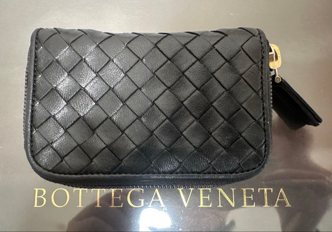 ★【付属品付】ボッテガヴェネタ イントレチャートケース/ラム/黒/3️⃣✨✨