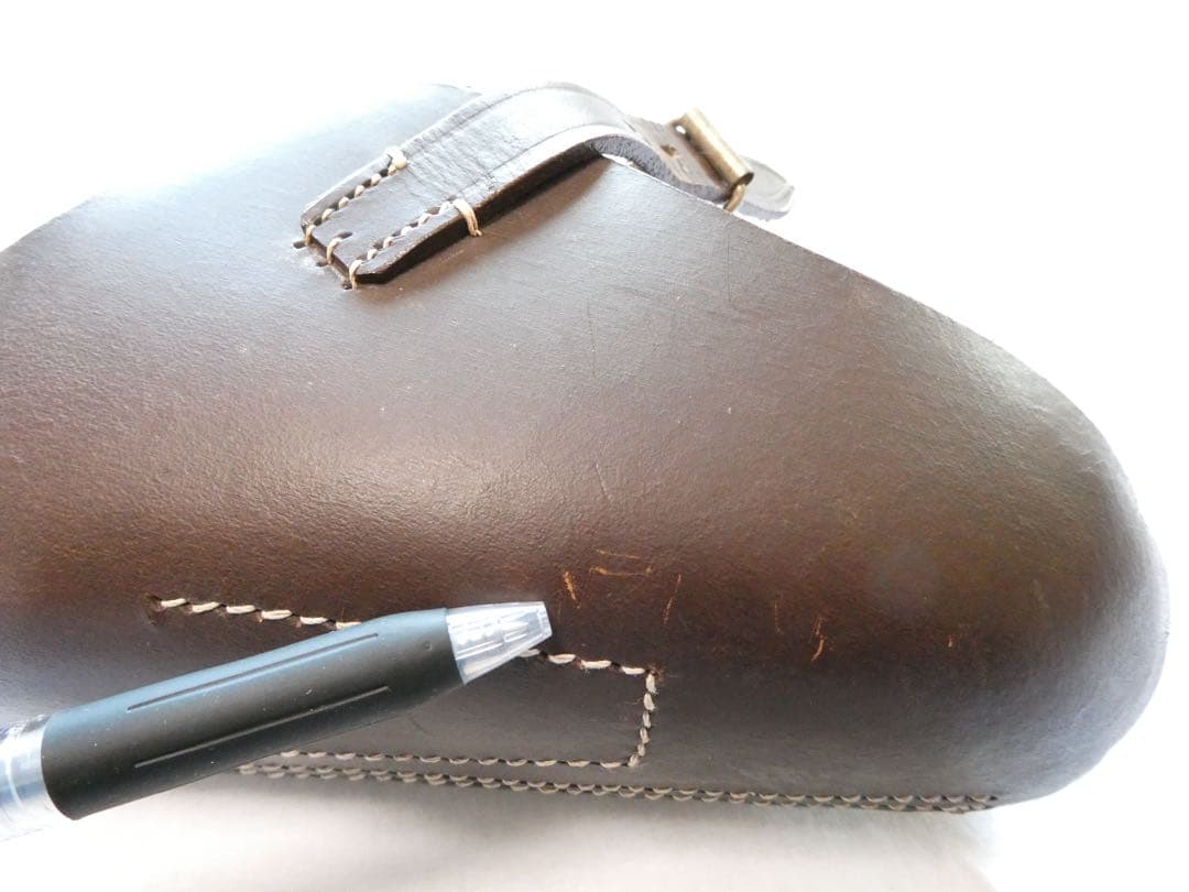 ルガーP08 ホルスター レプリカ 4インチ レザー 茶 ブラウン ドイツ軍