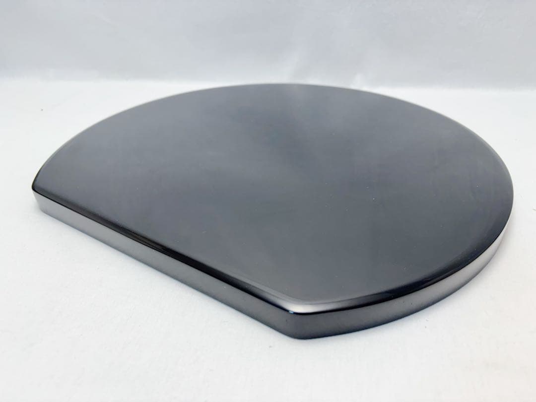 未使用 懐石道具 輪島塗 木製黒真塗 内縁朱塗 半月膳 5客揃 会席膳 共箱