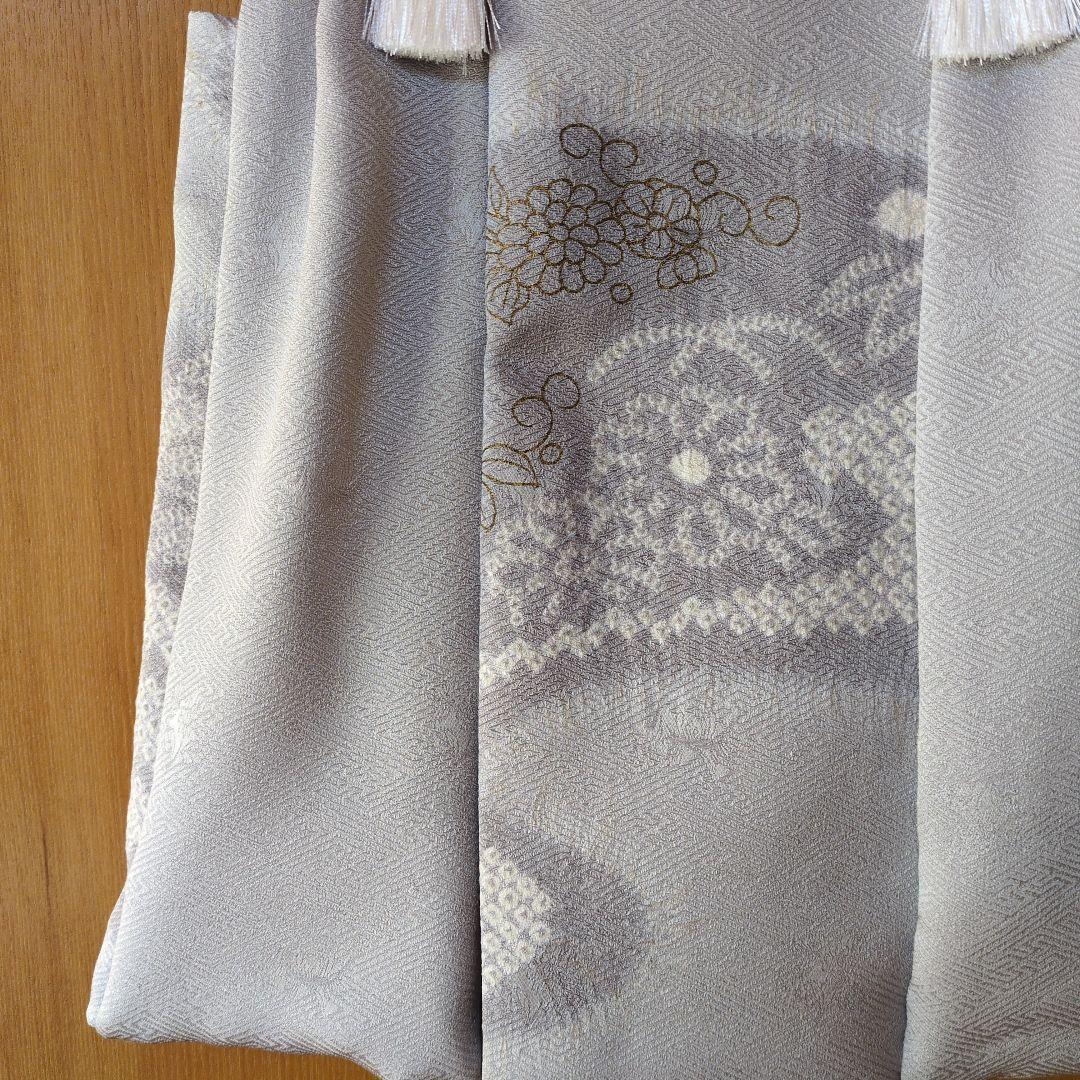 七五三３歳男の子正絹柄入り手縫いの被布（中綿無し）