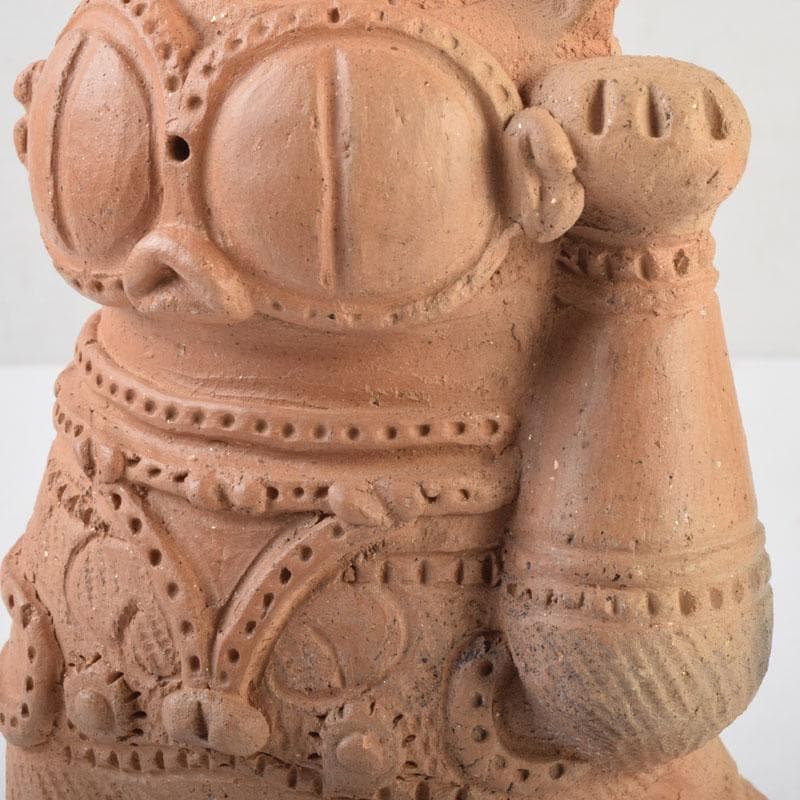 九ちゃん　縄文土偶形　招き猫　置物　V　9063