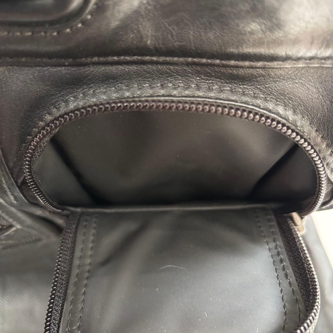 TUMI ビジネスバッグ 本革 レザー 2way 保存袋 ショルダー ブラック