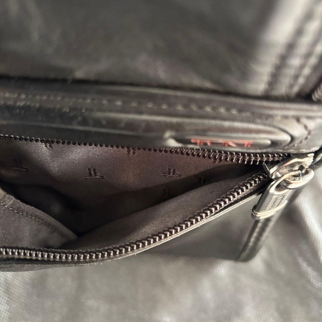 TUMI ビジネスバッグ 本革 レザー 2way 保存袋 ショルダー ブラック