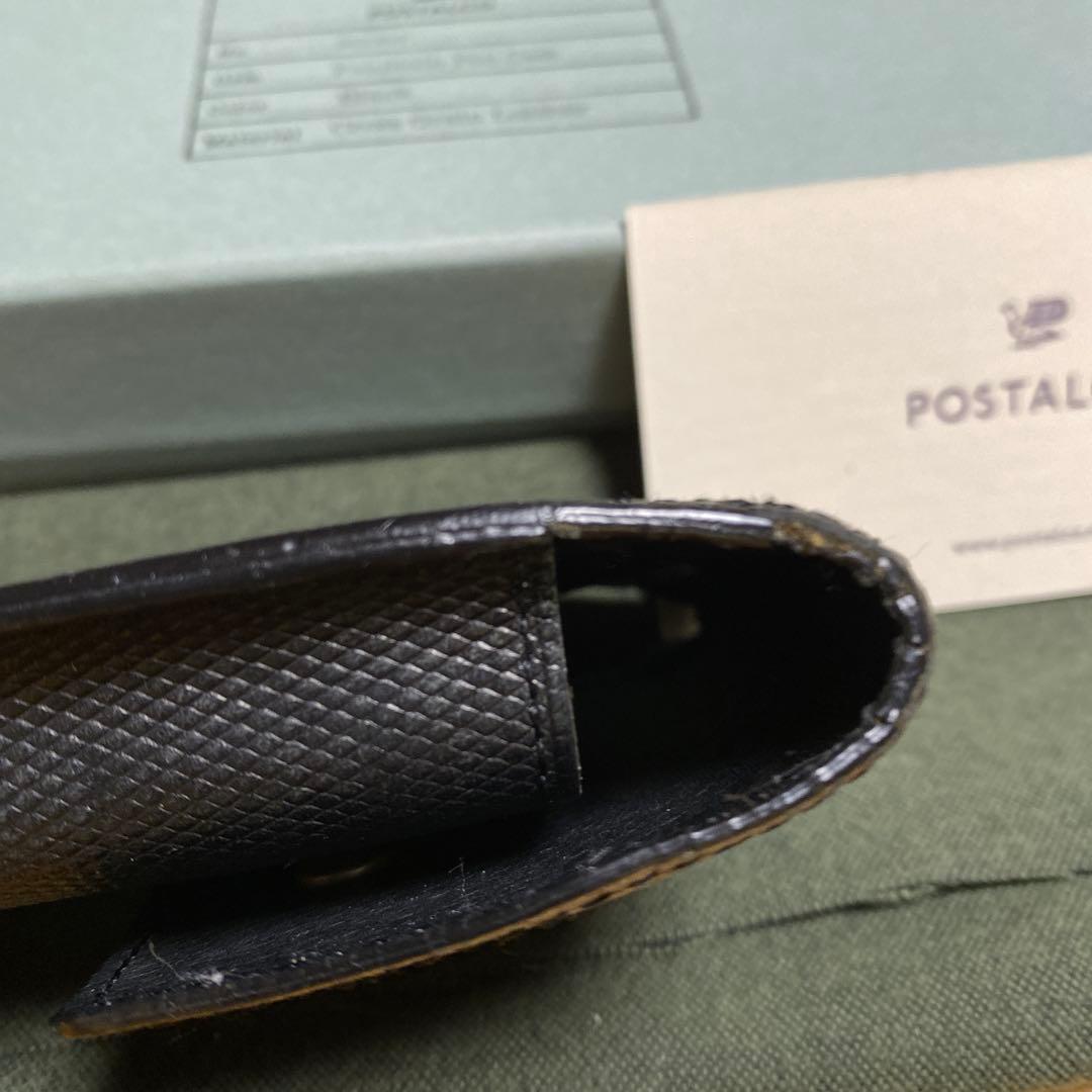 週末お値引き！ポスタルコ ペンケース クロスクレインレザー ブラック