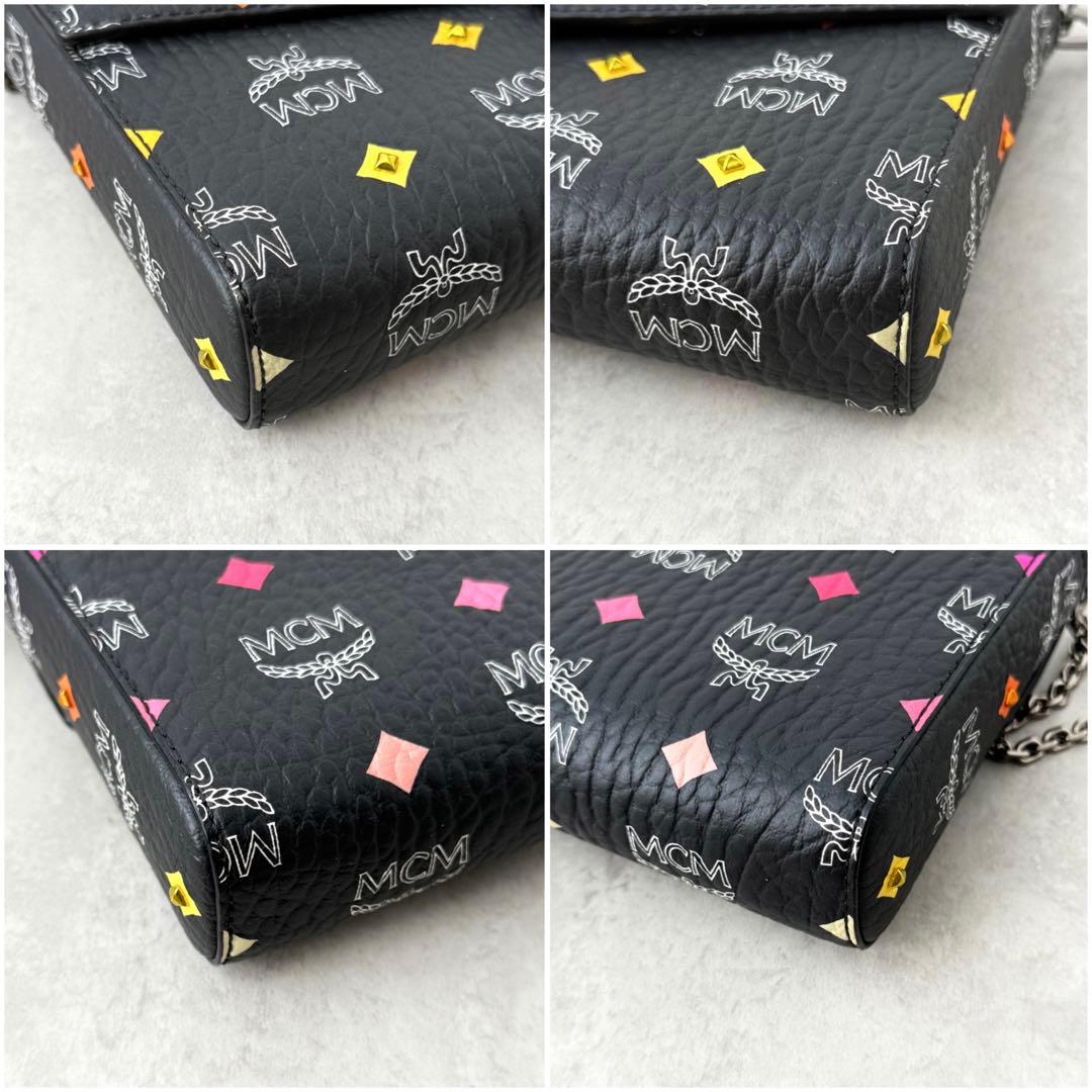 【美品✨️激レア】MCM ヴィセトス チェーンウォレット ショルダー マルチカラー