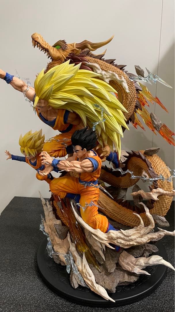 限定絶版ドラゴンボール親子かめはめは悟空悟天悟飯ガレージキットスタチュー