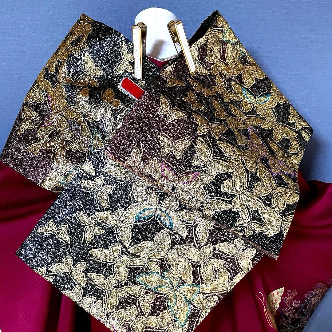 振袖フルセット 高身長 金彩友禅 成人式振袖 振袖 裄丈69 バタフライ