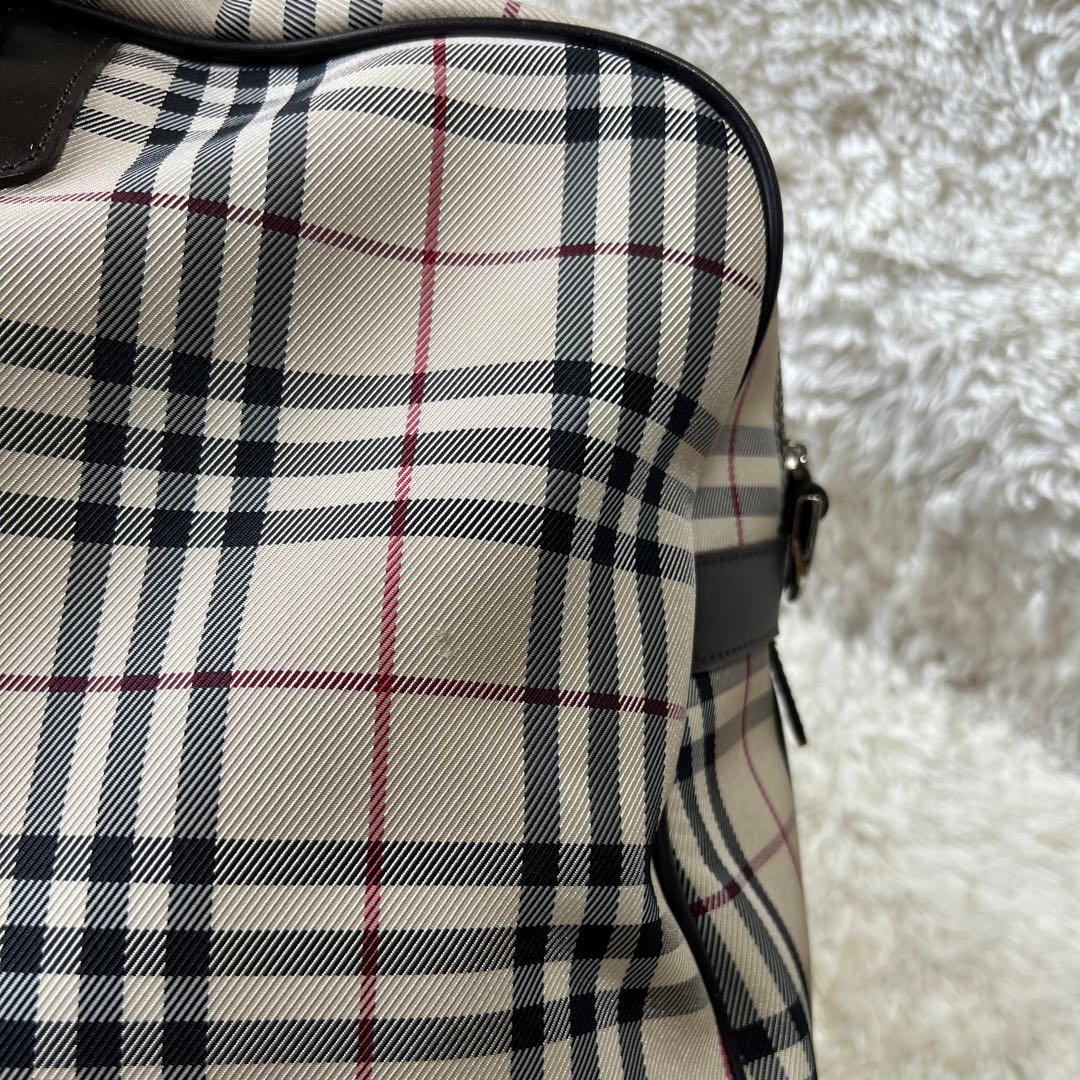 Burberry バーバリー ブラウンレザー ノバチェック ボスト