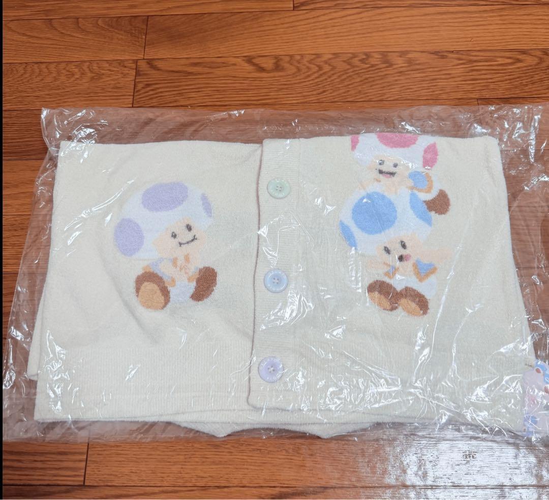 【新品】ジェラートピケ キノピオジャガードカーディガン S-M