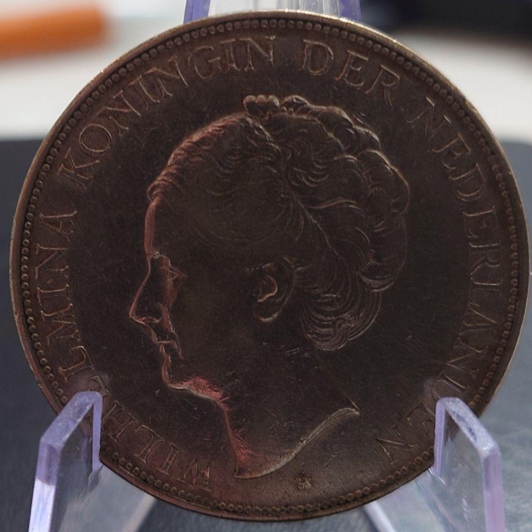 1929年 オランダ銀貨 2.5グルデン ウィルヘルミナ女王大型銀貨 SV720