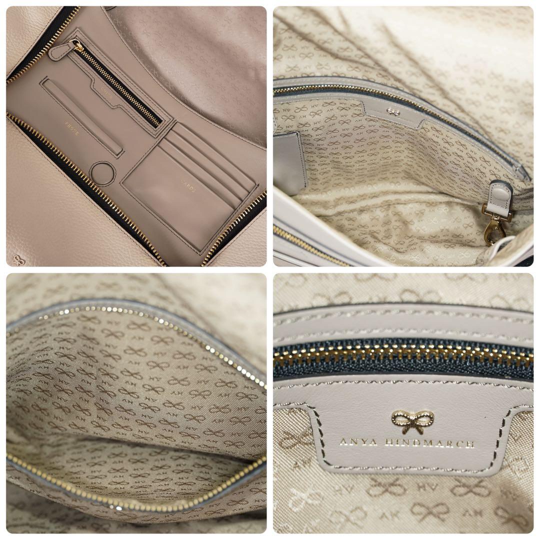 【極美品✨】アニヤハンドマーチ マキシジップ カード付き ハンドバッグ ベージュ