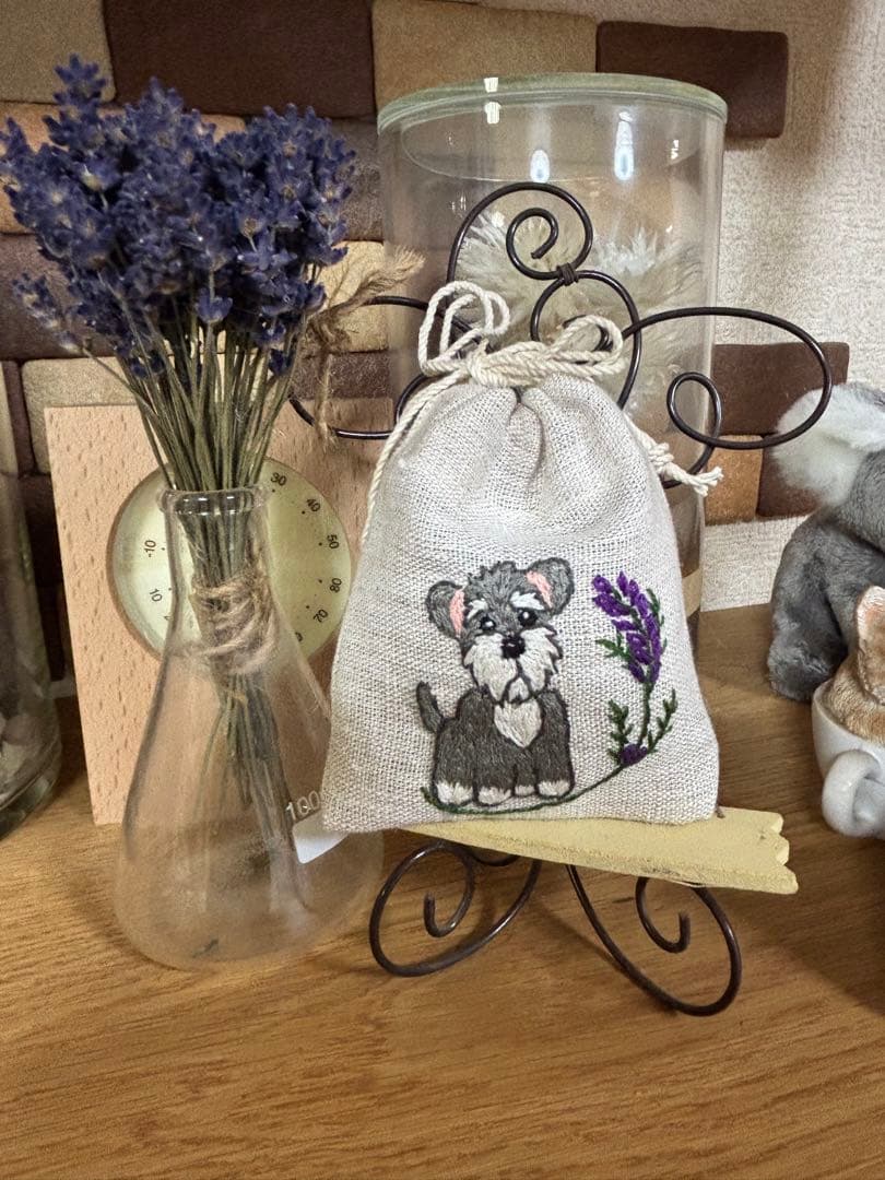 犬の刺繍入りラベンダーサシェ9点 takakoページ