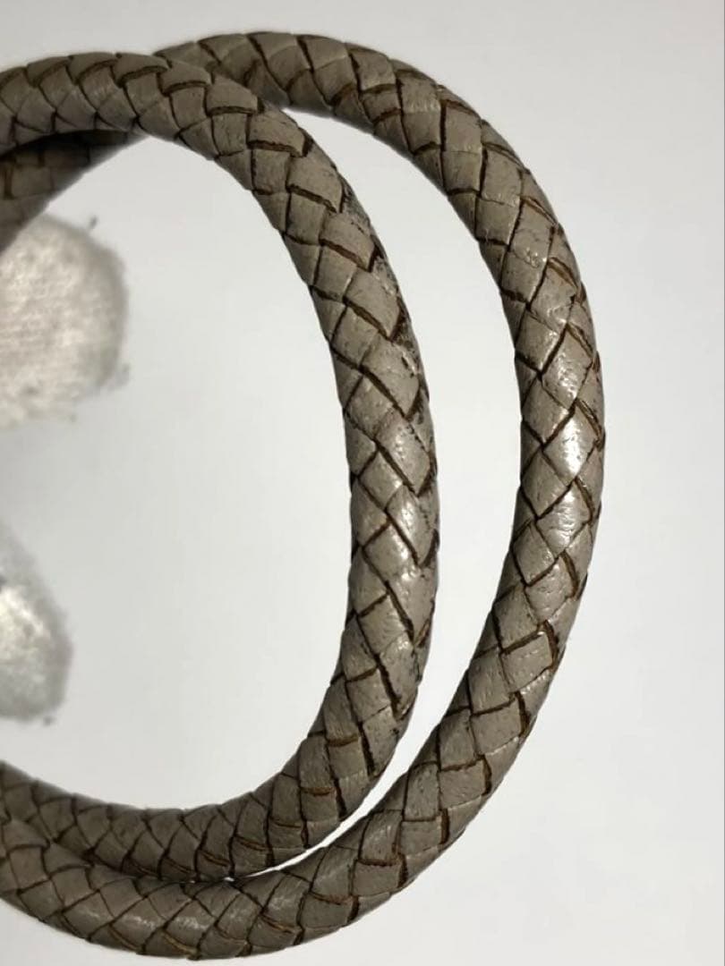 エルメス　ジャンボ　レザー　編み込み　シルバー　チョーカー　ブレスレット　箱付き