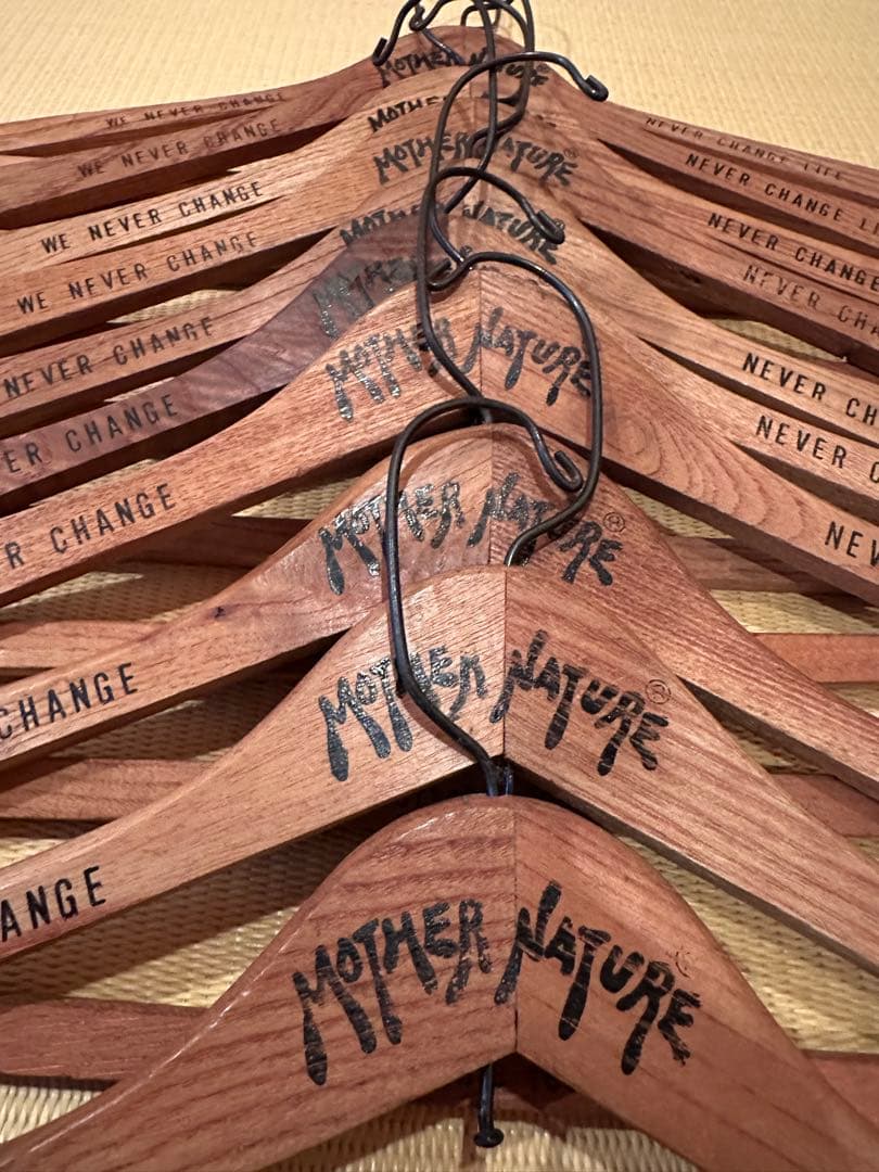 10本セット ハリウッドランチマーケット　木製ハンガー ブルーブルー