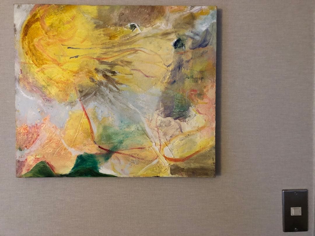 【F10号】レモンクラゲが通る 油彩 原画 油絵 絵画 painting