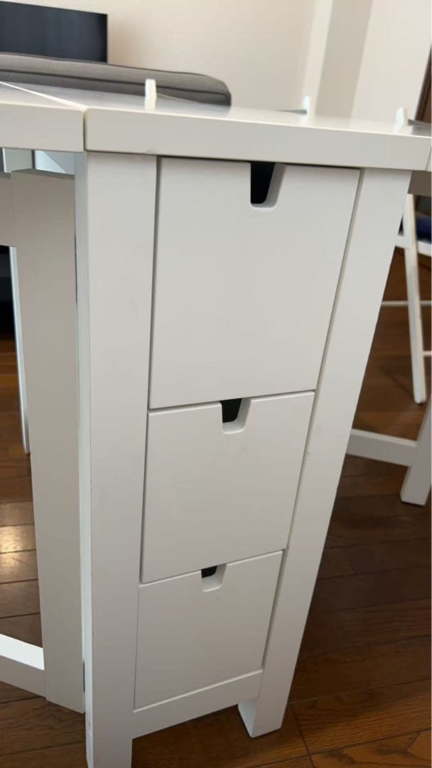 イケア　折りたたみ　テーブル　引き出し付き