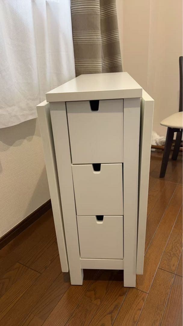 イケア　折りたたみ　テーブル　引き出し付き