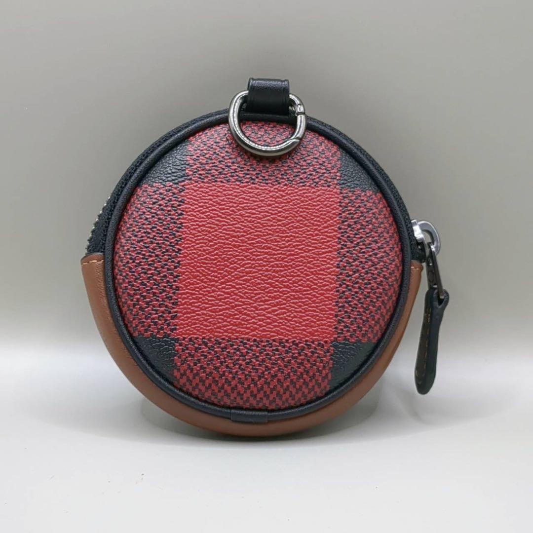 COACH コーチ　ケース　小銭入れ　チャーム　チェック★