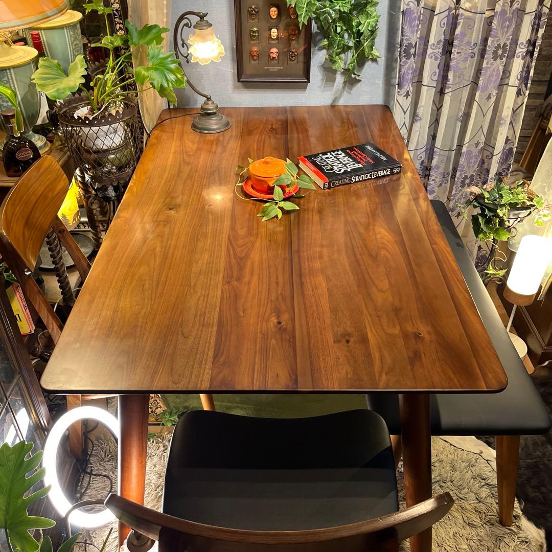 黒ぶたどん Sale ヴィンテージ ウォールナット１３５ダイニングテーブル
