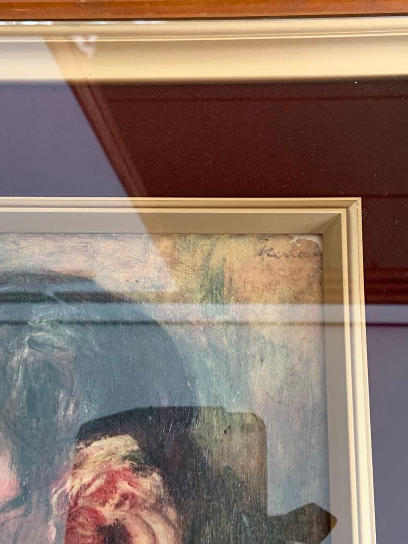 ルノワール バラを持つガブリエル 複製画