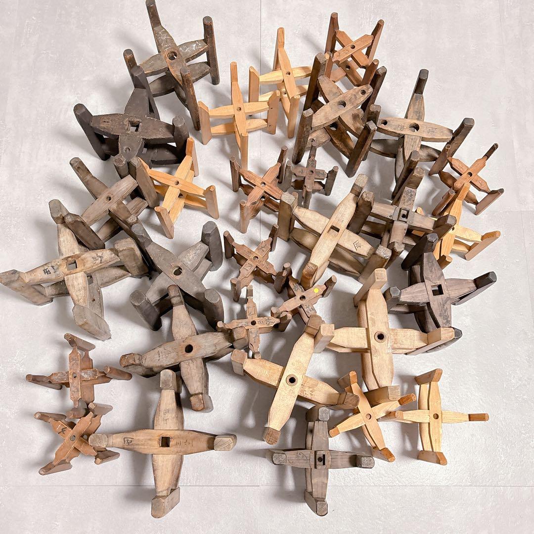 レトロ古民具 木製 糸巻き 木枠 糸車 アンティーク 骨董 30個 セット レトロ古民具『木製 糸巻き 木枠 糸車 』中古1個 - いと市場