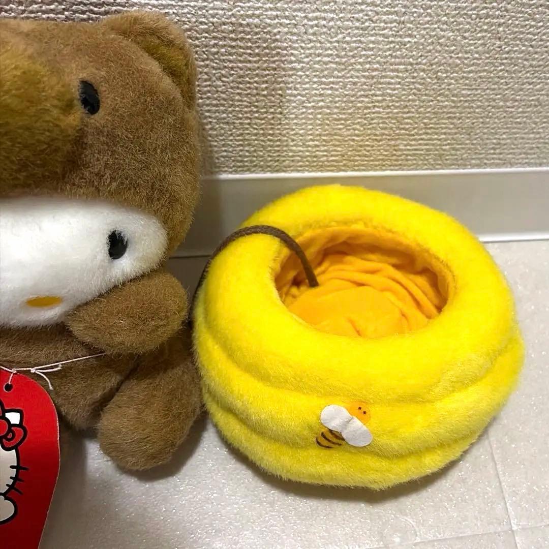 新品 レトロ 着脱可能 タグ付き ハローキティ ぬいぐるみ ハチミツ クマ