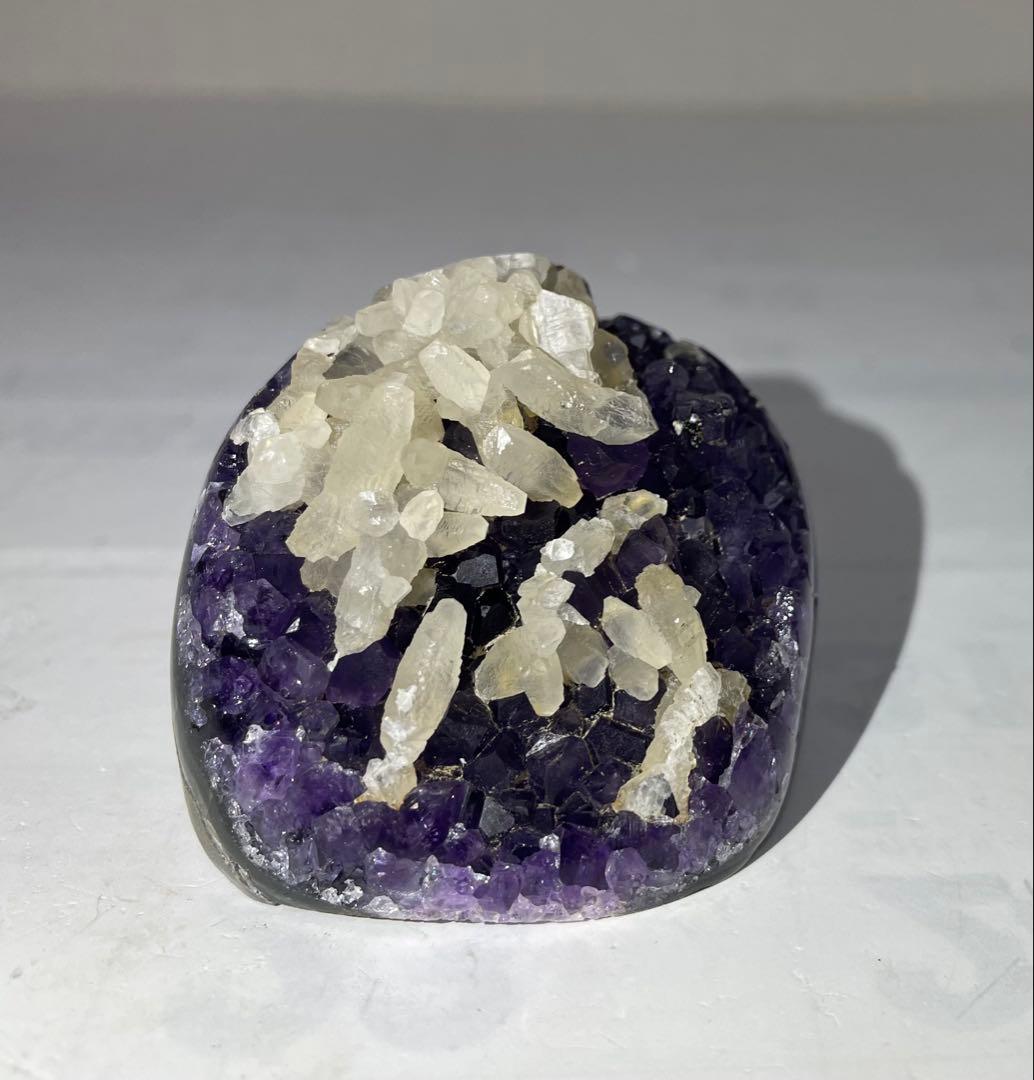アメジストドーム 紫水晶 カルサイト共生 クリスタル 浄化 魔除 幸運