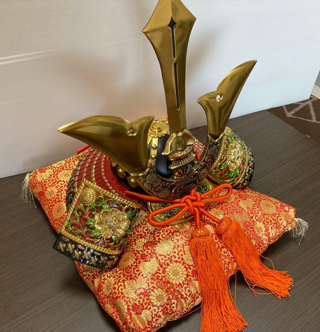 【伝統鋳芸】出世 獅子兜 瑞島謹製 重量6kg (商標登録: 大楠公)