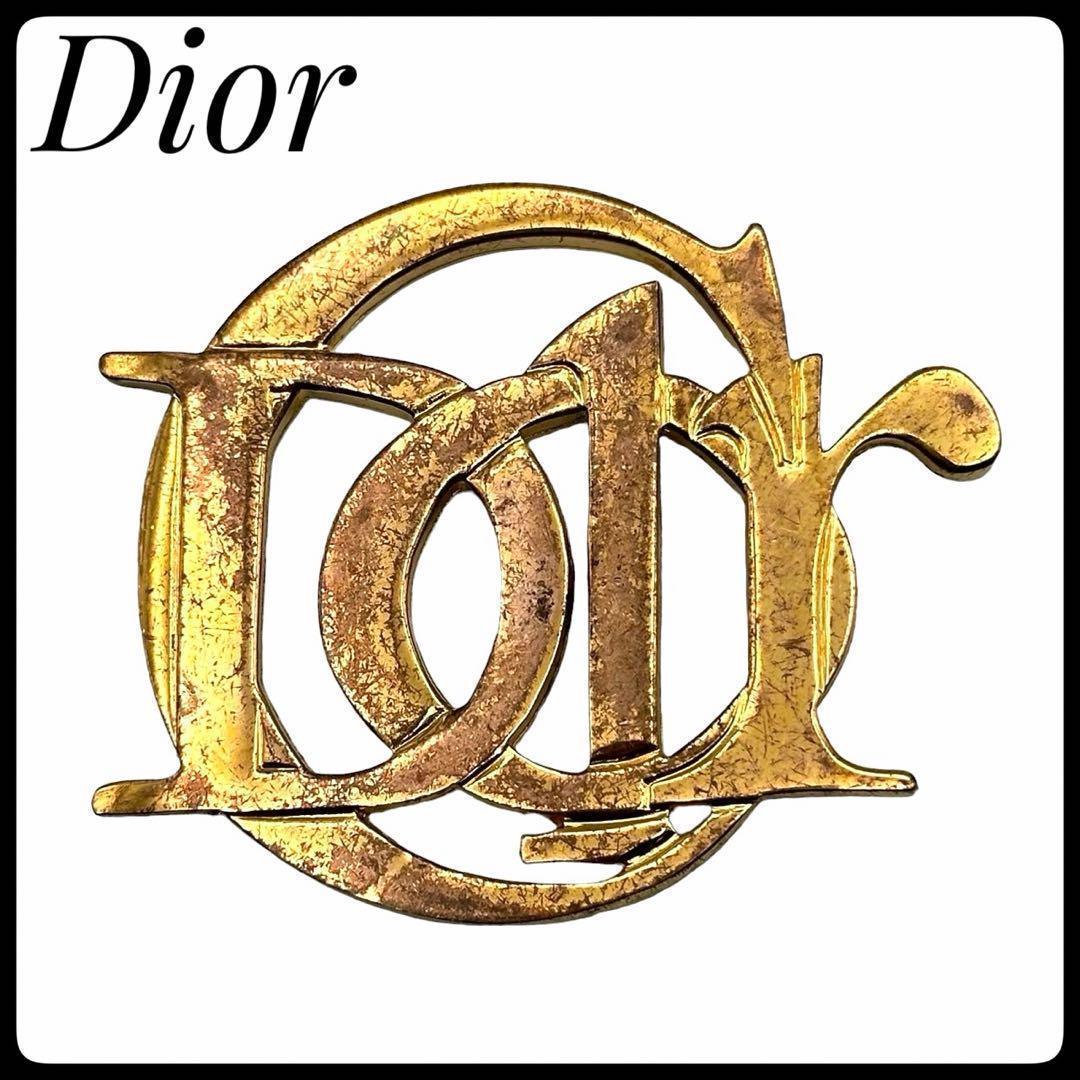 クリスチャンディオール ロゴ ブローチ ディオール ゴールド 金色