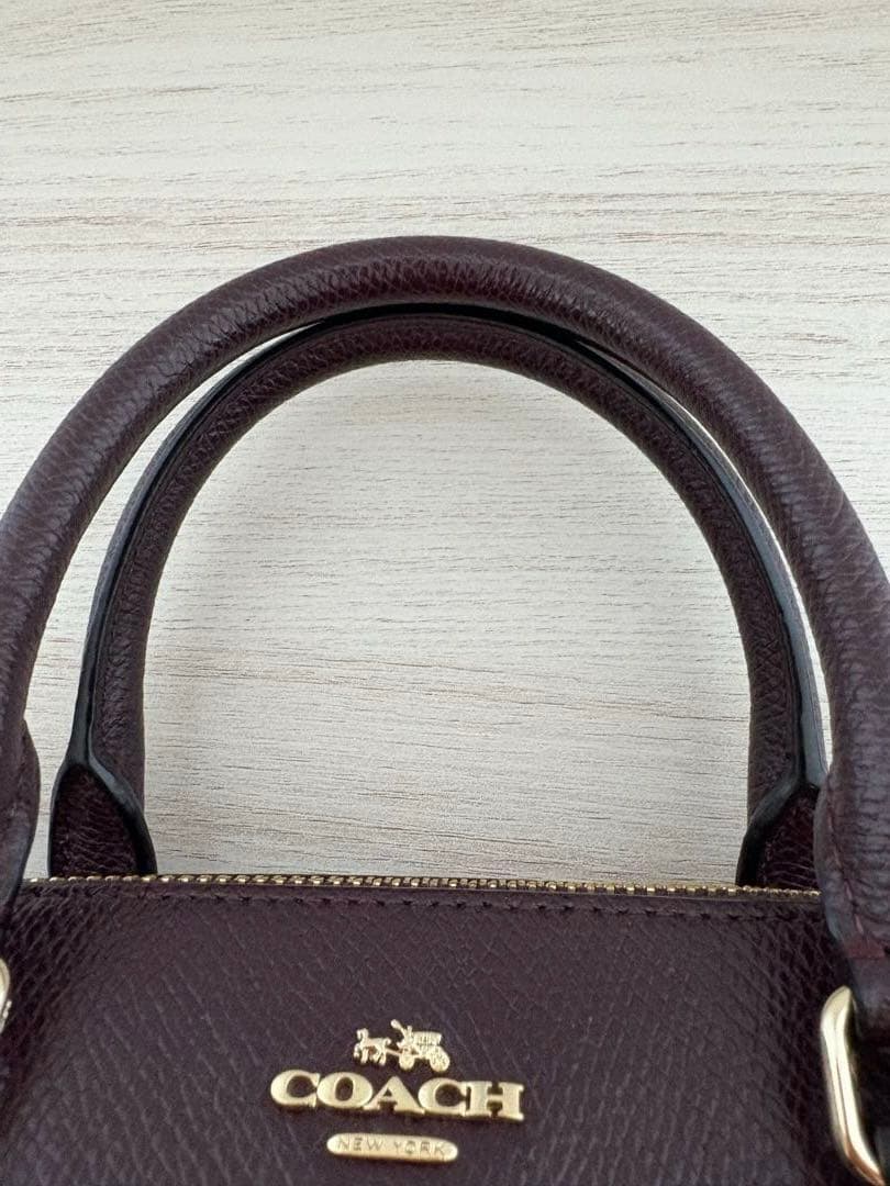 Coach バーガンディ ハンドバッグ ショルダーバッグ