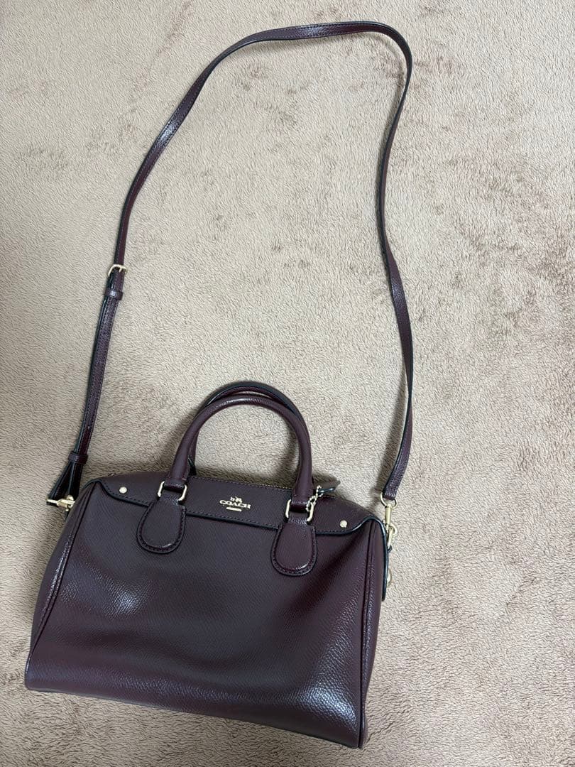 Coach バーガンディ ハンドバッグ ショルダーバッグ