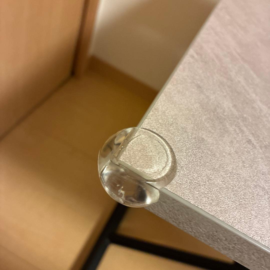 【めたもん】昇降式テーブル 大理石調