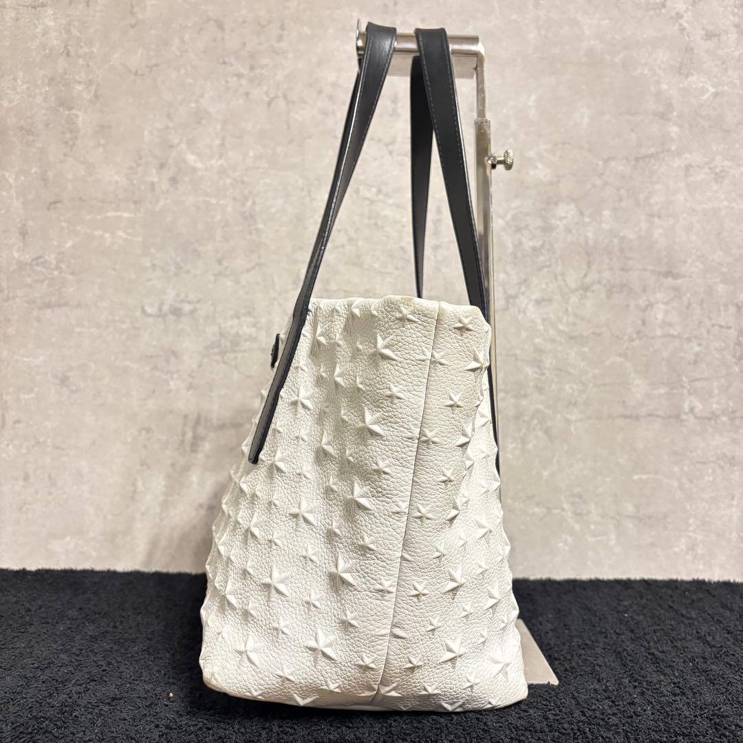 JIMMY CHOO ジミーチュウ ピムリコ スターエンボス ホワイト 肩掛け