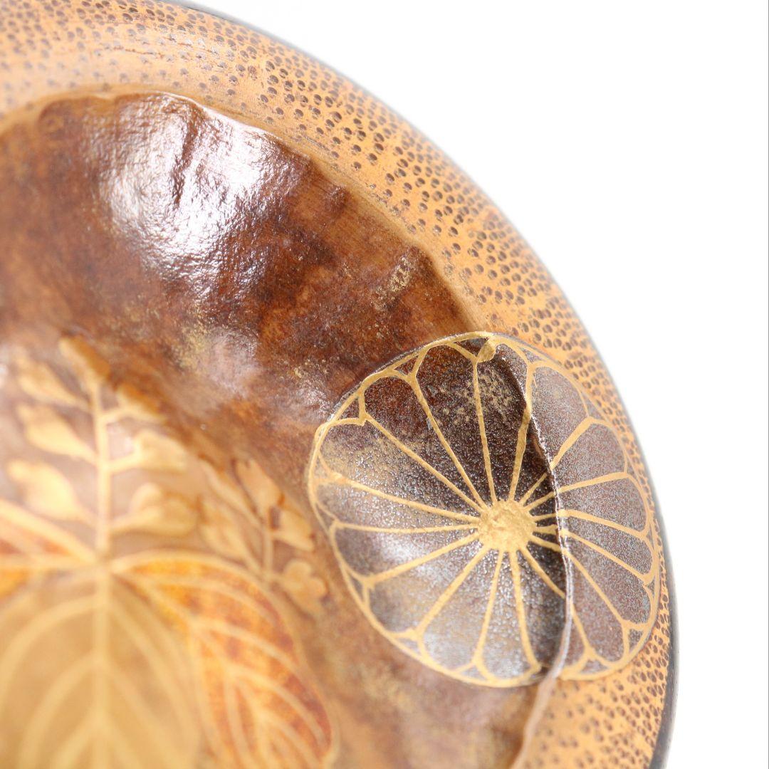 畑幸春作 縞黒檀に竹根嵌 高台寺蒔絵 中棗 茶道具 共箱 V946 - メルカリ