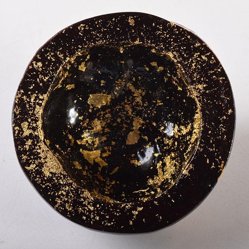 茶道具　浜崎貞鳳作　金蒔絵　マンゴスチン香合　共箱　V　8136