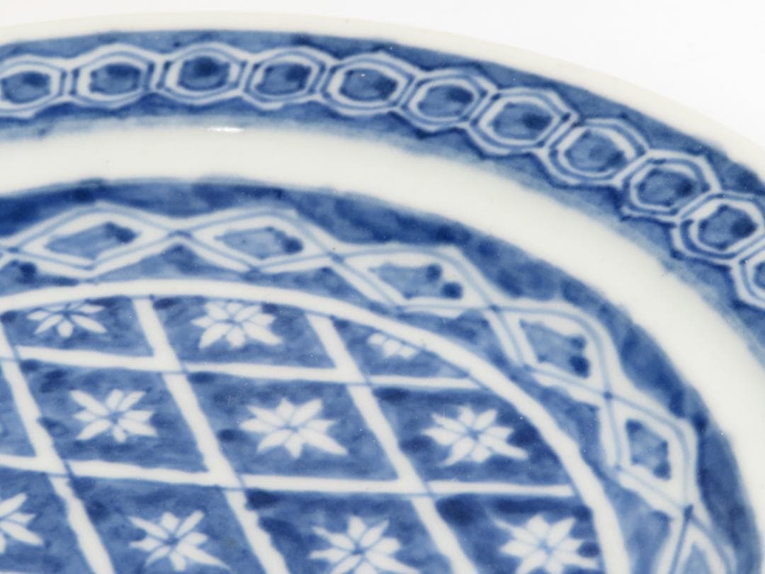 3447番　古美術＜値下げ交渉大歓迎＞伊万里　染付　皿　ヒビ有