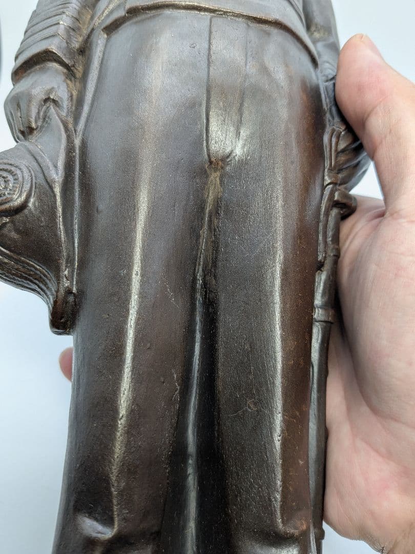 興楽園 木村長十郎友敬（木村貫一） 備前焼 東郷元帥像 共箱栞