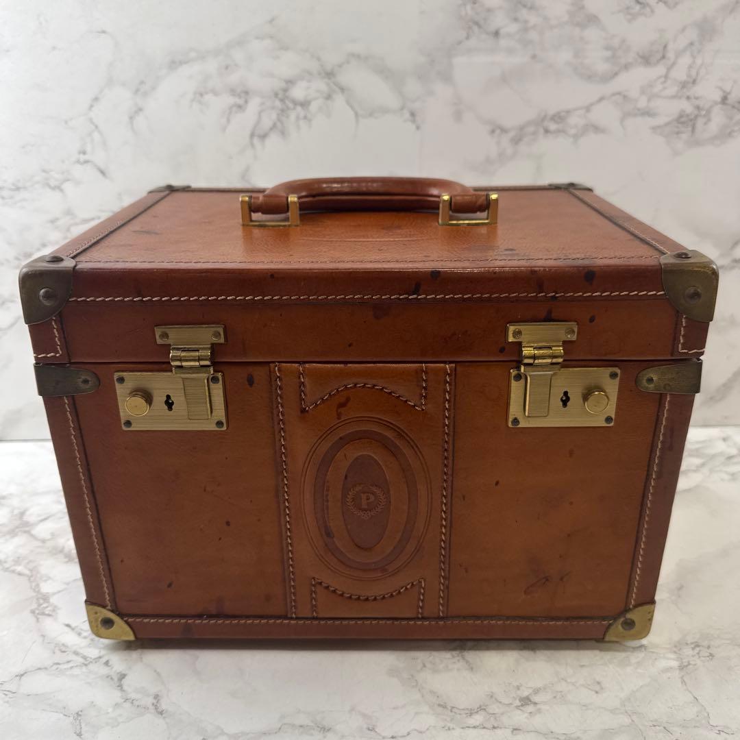 ヴィンテージ POLLINI ポリーニ 本革 レザー メイクボックス トランク