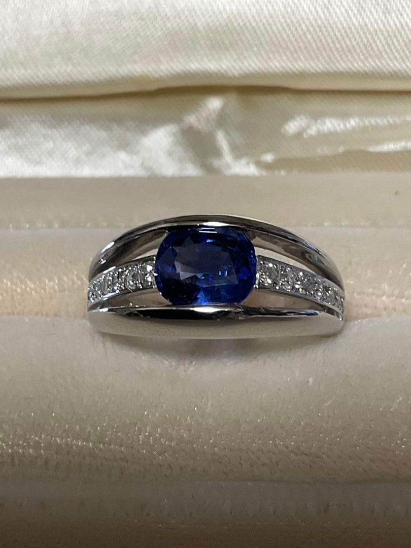 k18WG サファイアダイヤモンドリング とろ様用