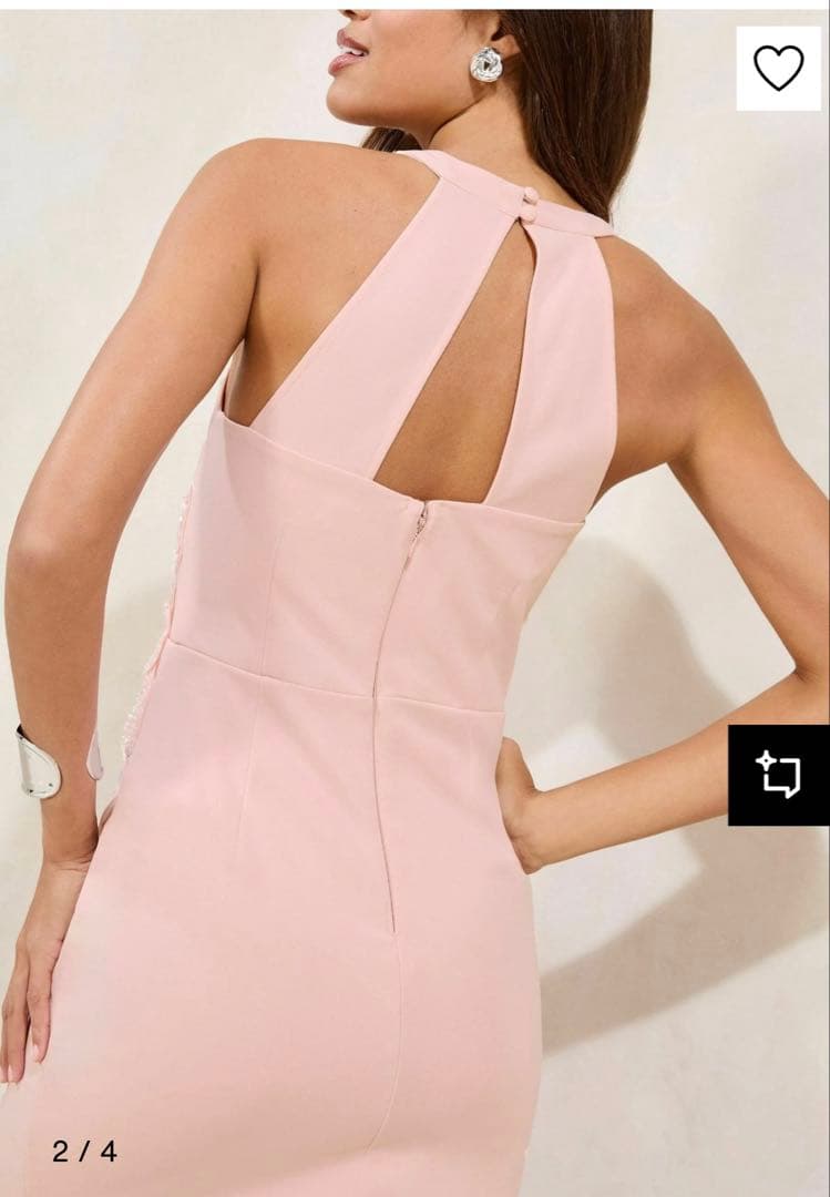 Lipsy フローラル装飾タイトドレス