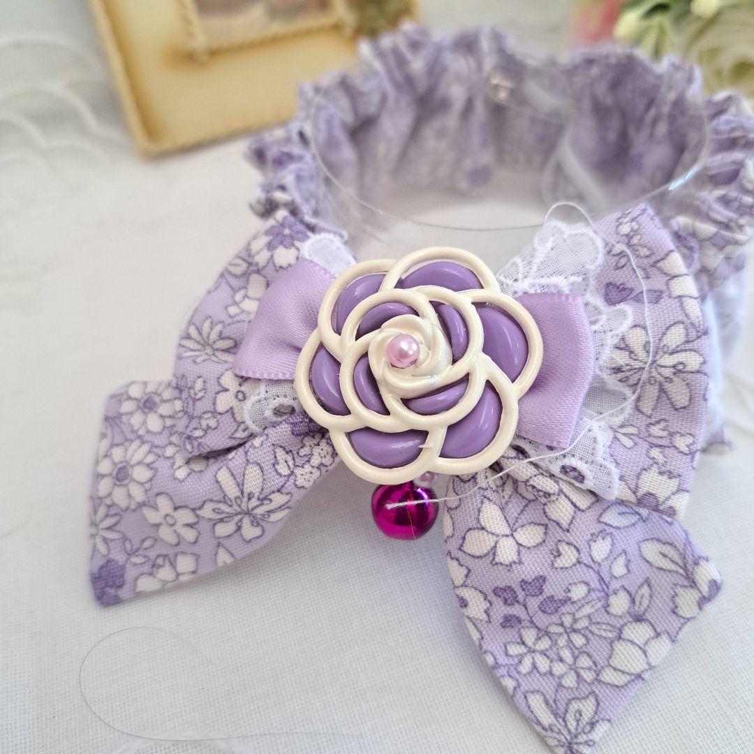 短毛(ブルー②)ジューンブライドシュシュ、わんちゃん猫ちゃん用