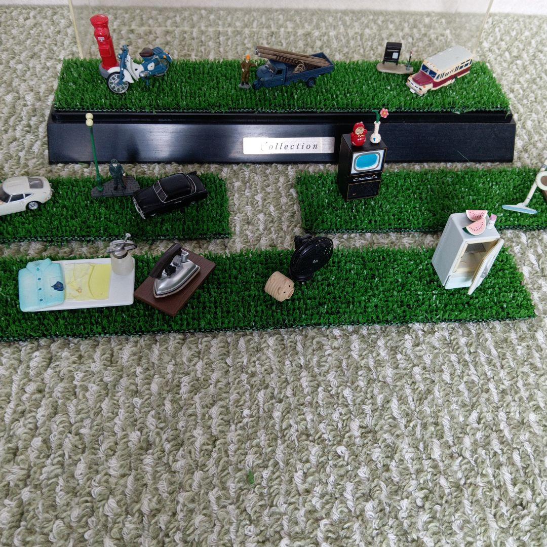 グリコ、明治製菓レトロミニチュアコレクション 12点セット　ディスプレイケース付