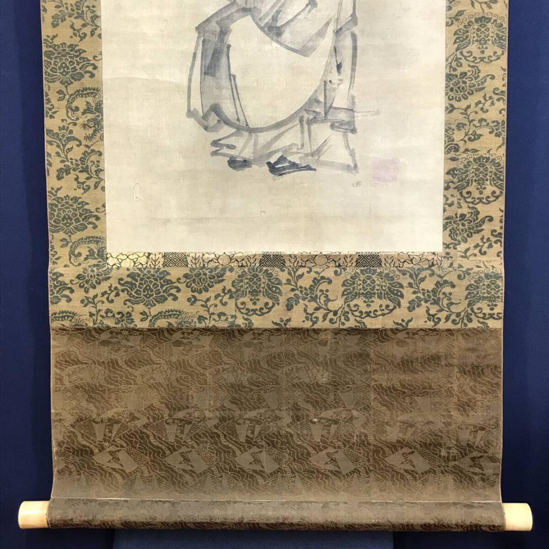 模写/秋月等観/寿老人図/福神図/祝掛軸/掛軸☆宝船☆AH-657